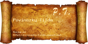 Povinszky Tilda névjegykártya